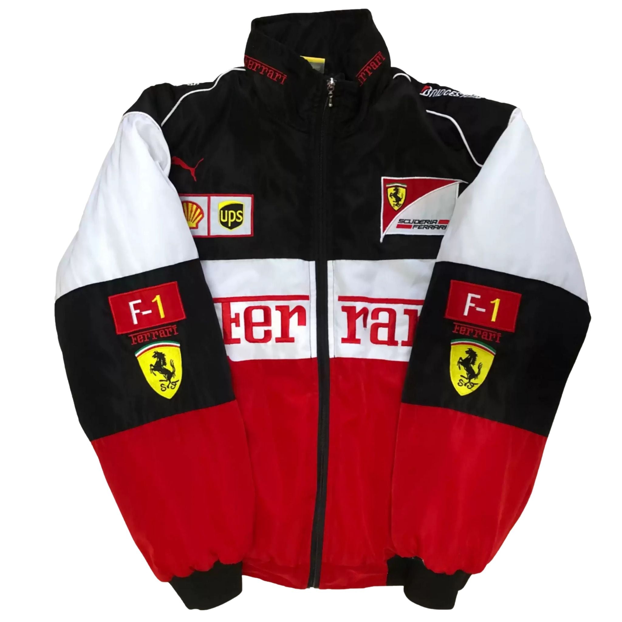 F1 Vintage Ferrari Jacket Red, White & Black